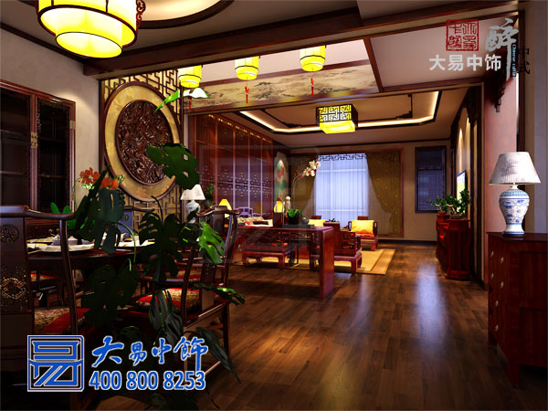 西安550平米別墅中式裝修 開(kāi)啟復(fù)古典雅精致生活