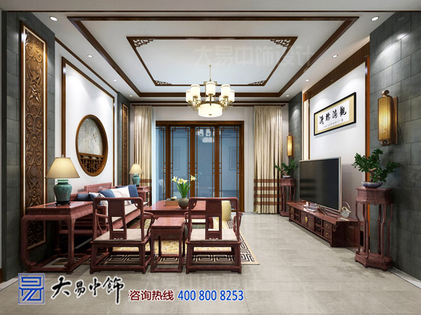 家庭中式住宅裝修設(shè)計 全屋紅木家具定制裝飾